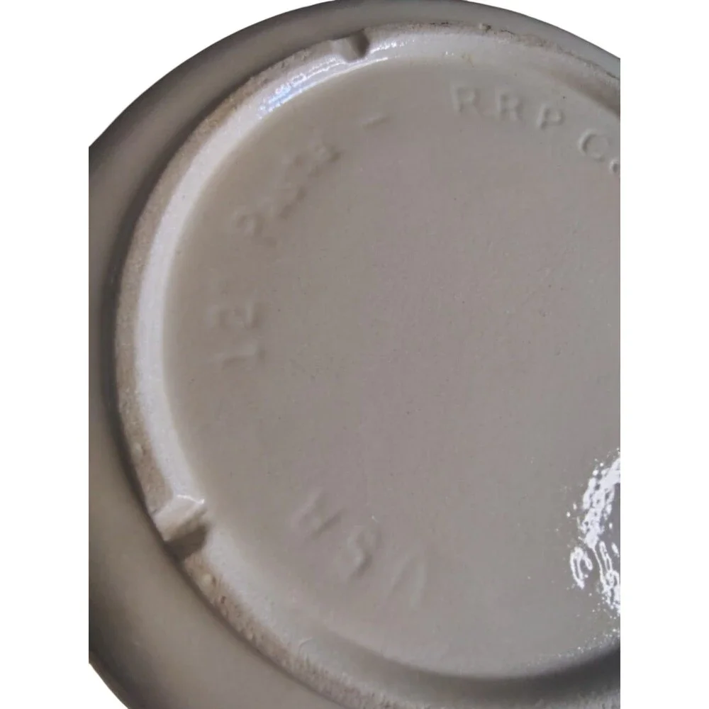 Robinson Ransbottom Pottery Roseville USA 12 Inch Pasta Bowl & Pizza Pan/Lid  55